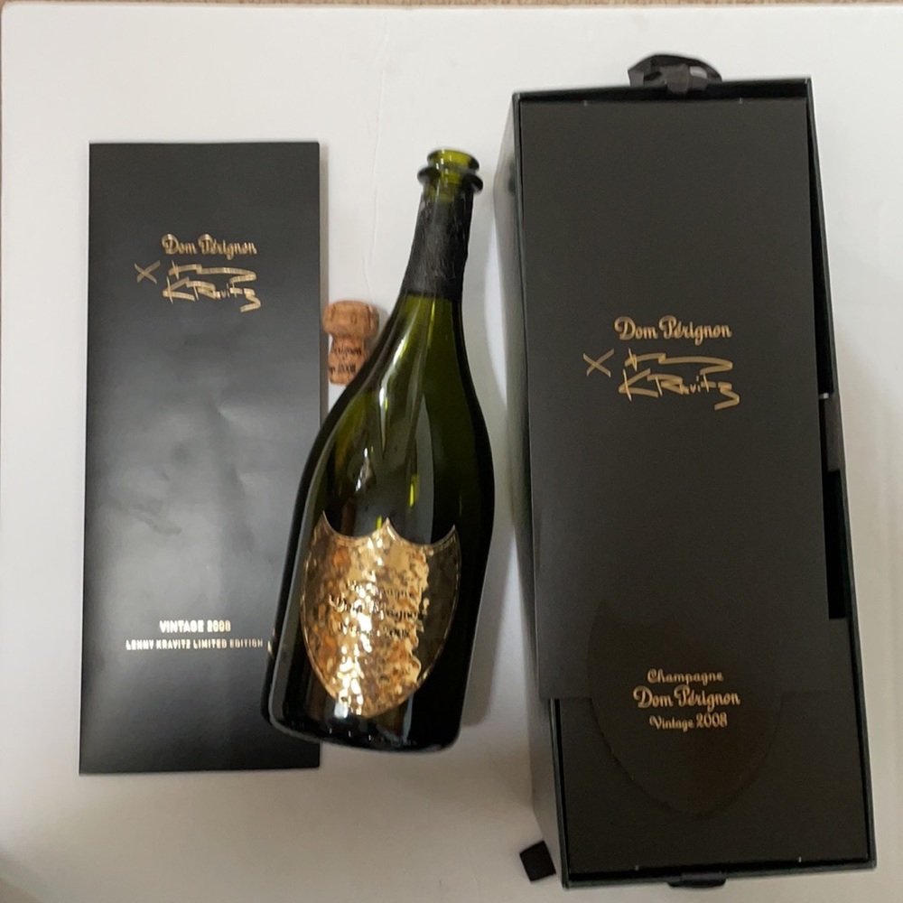 Dom Perignon Lenny Kravitz Edition vin 2008 bottle cork box & insert.